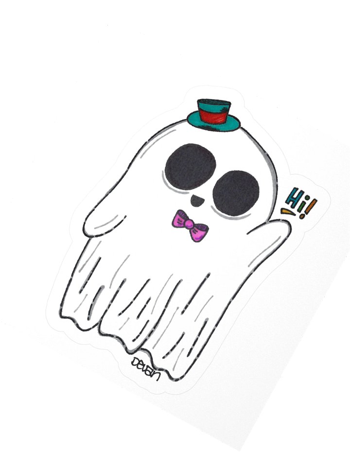Fancy Ghost Sticker product image (2)