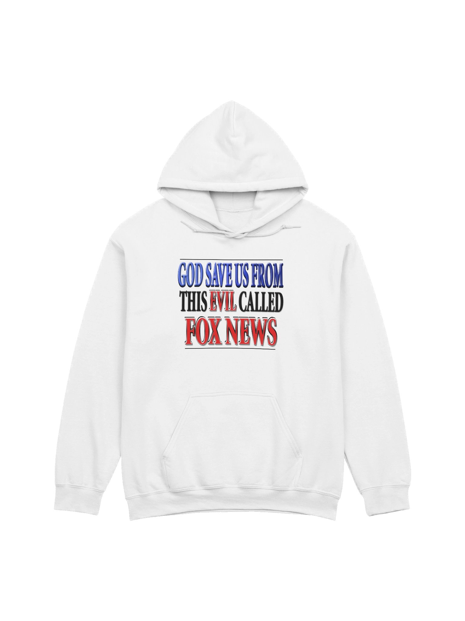 God Save Us From Fox News Hoodie - Satirical Political Fleece Sweatshirt product image (2)