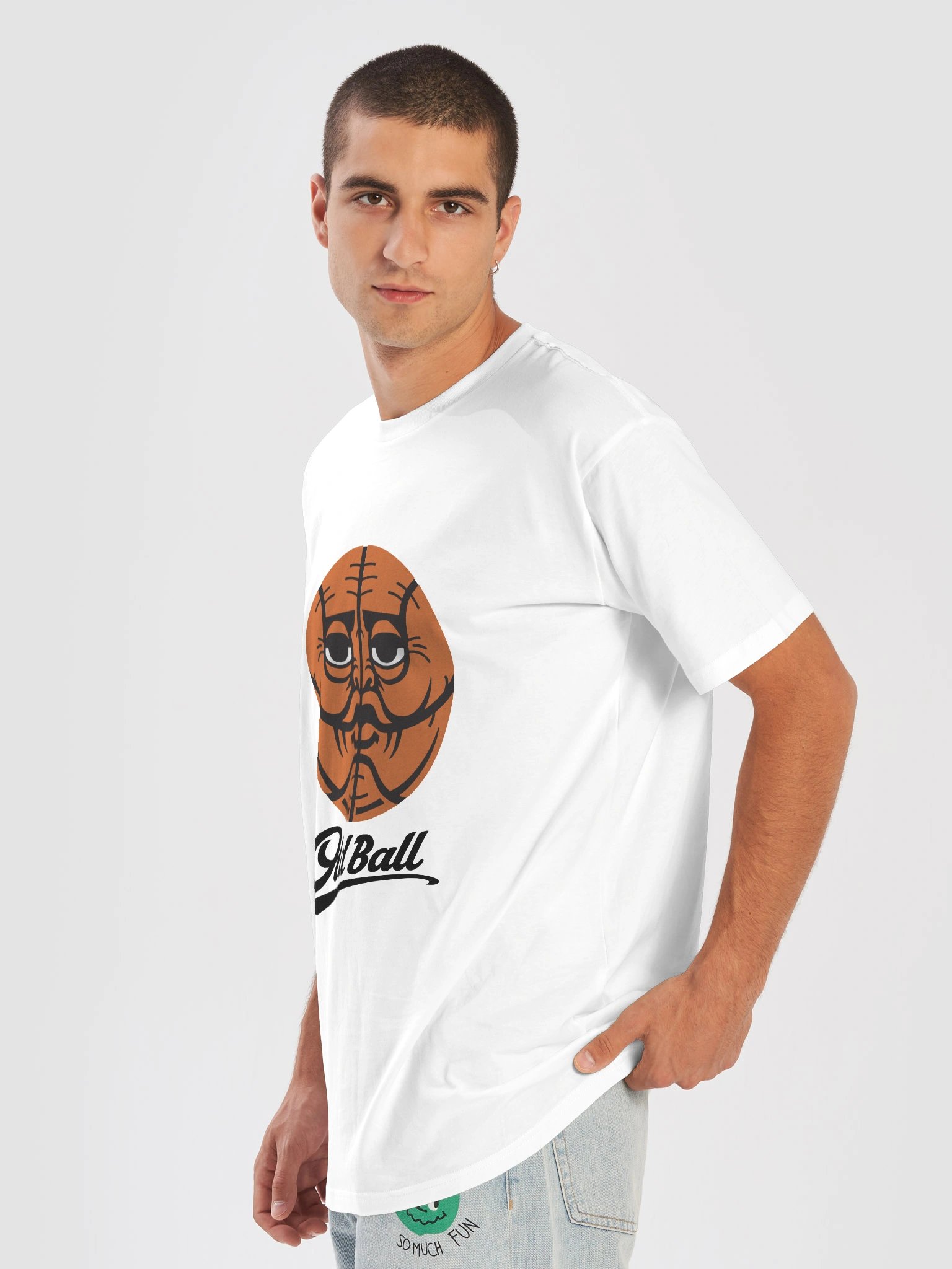 Old Ball - Face Logo (White) product image (7)