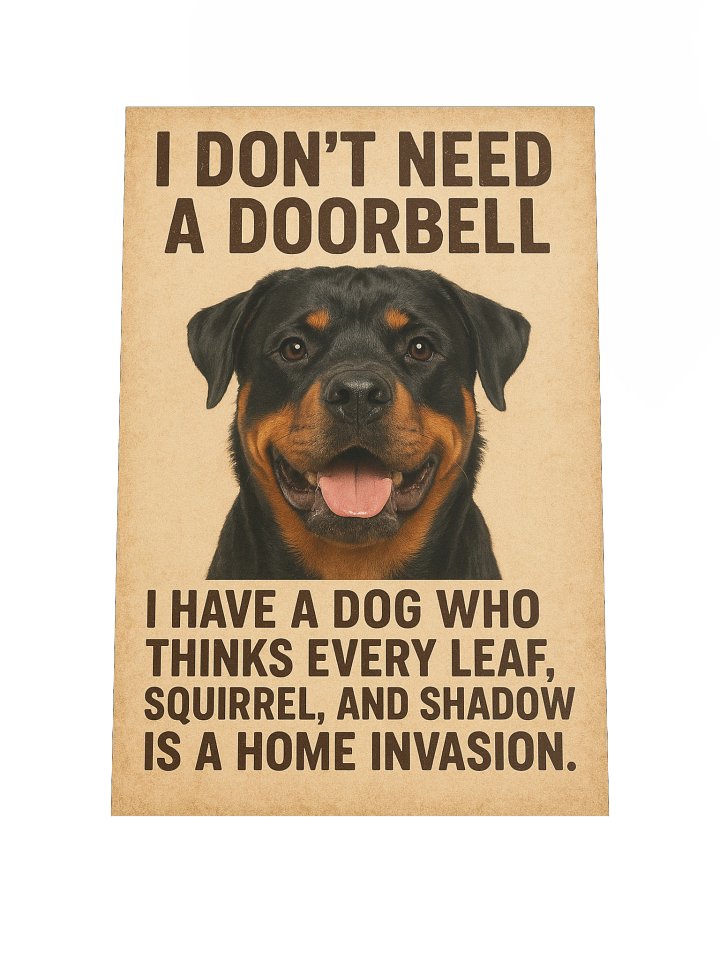 Rottweiler - I Don't Need Doorbell Poster product image (1)