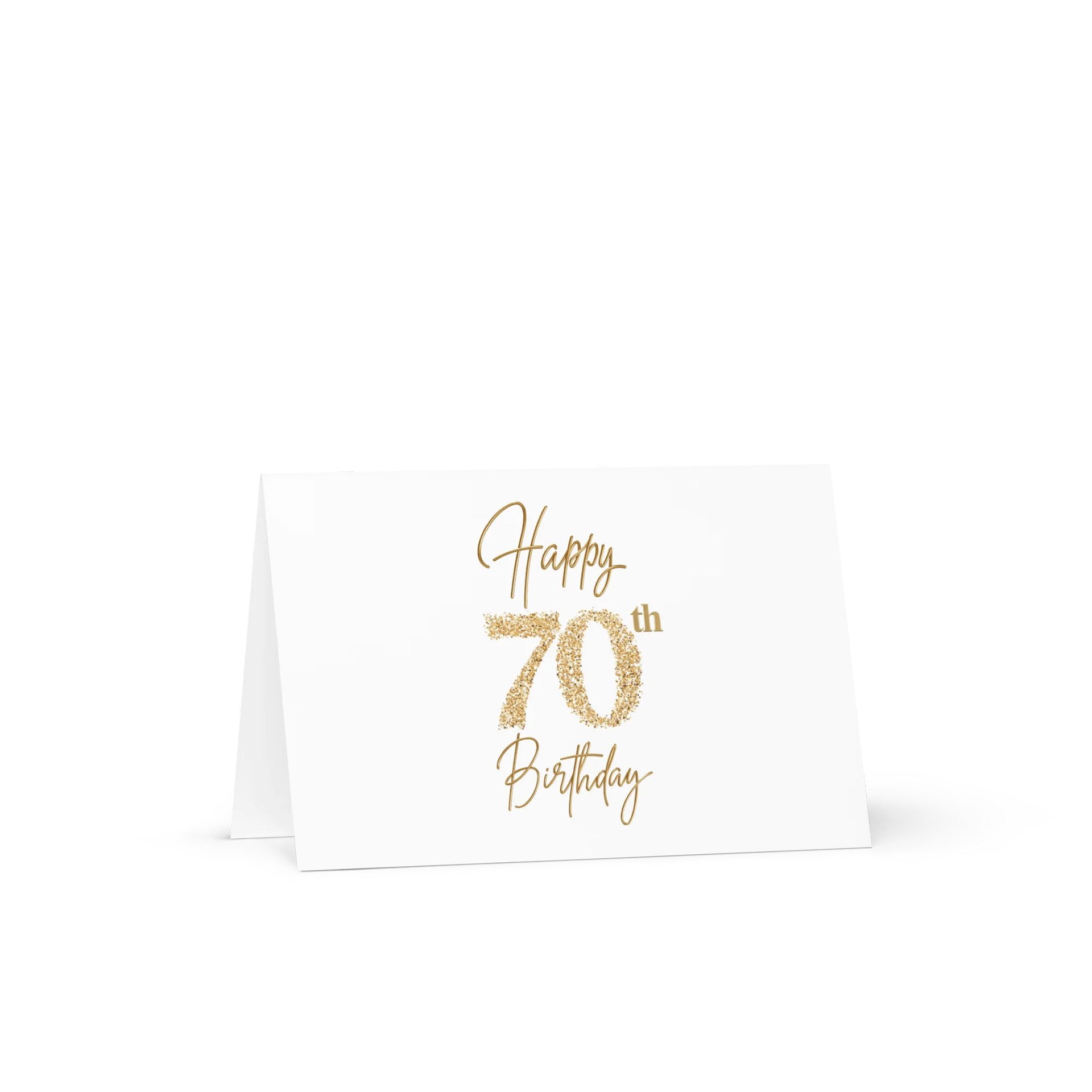 Golden Glitter 70th Birthday Greeting Card product image (2)