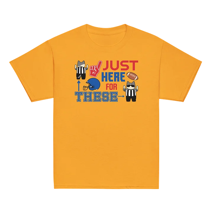 American Football Cat (JUST HERE FOR THESE - touchdown signals) - Unisex Youth Heavyweight T-shirt product image (5)