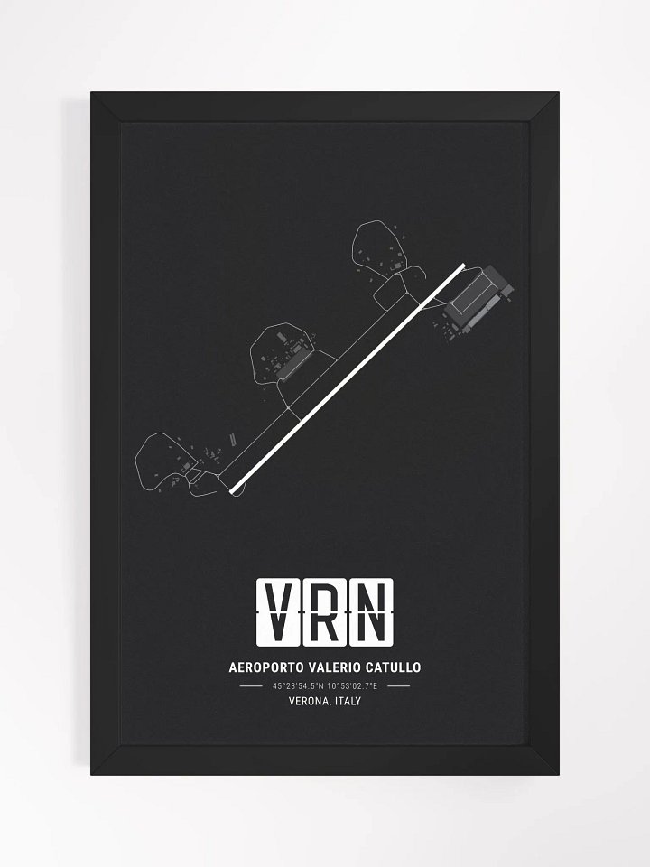 Framed Airport VRN Premium Map On Matt Paper product image (1)