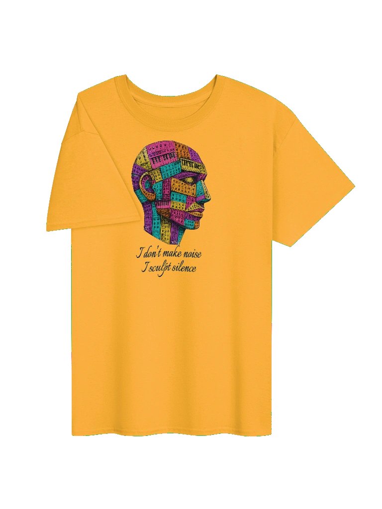 I DONT MAKE NOISE, I SCULPT SILENCE, by Frank Fonik Unisex t-shirt product image (13)
