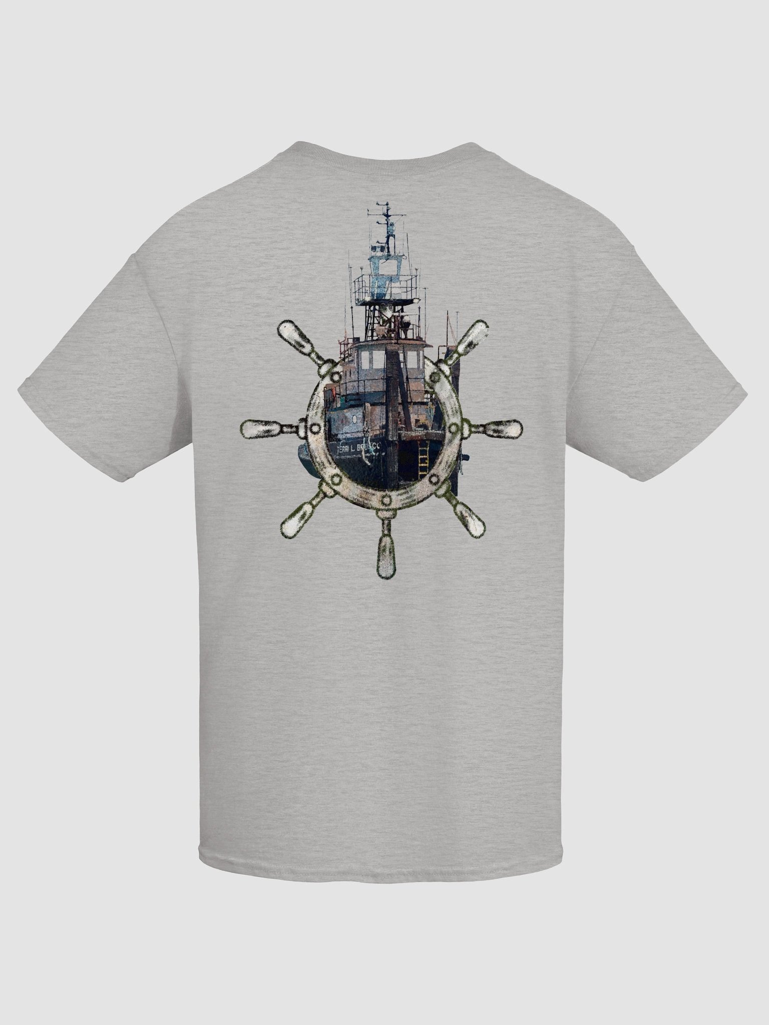 Ship Wheel & Terri L. Brusco – Maritime Workwear | Twin Anchor Apparel Short Sleeve Tee Linehand Line product image (93)