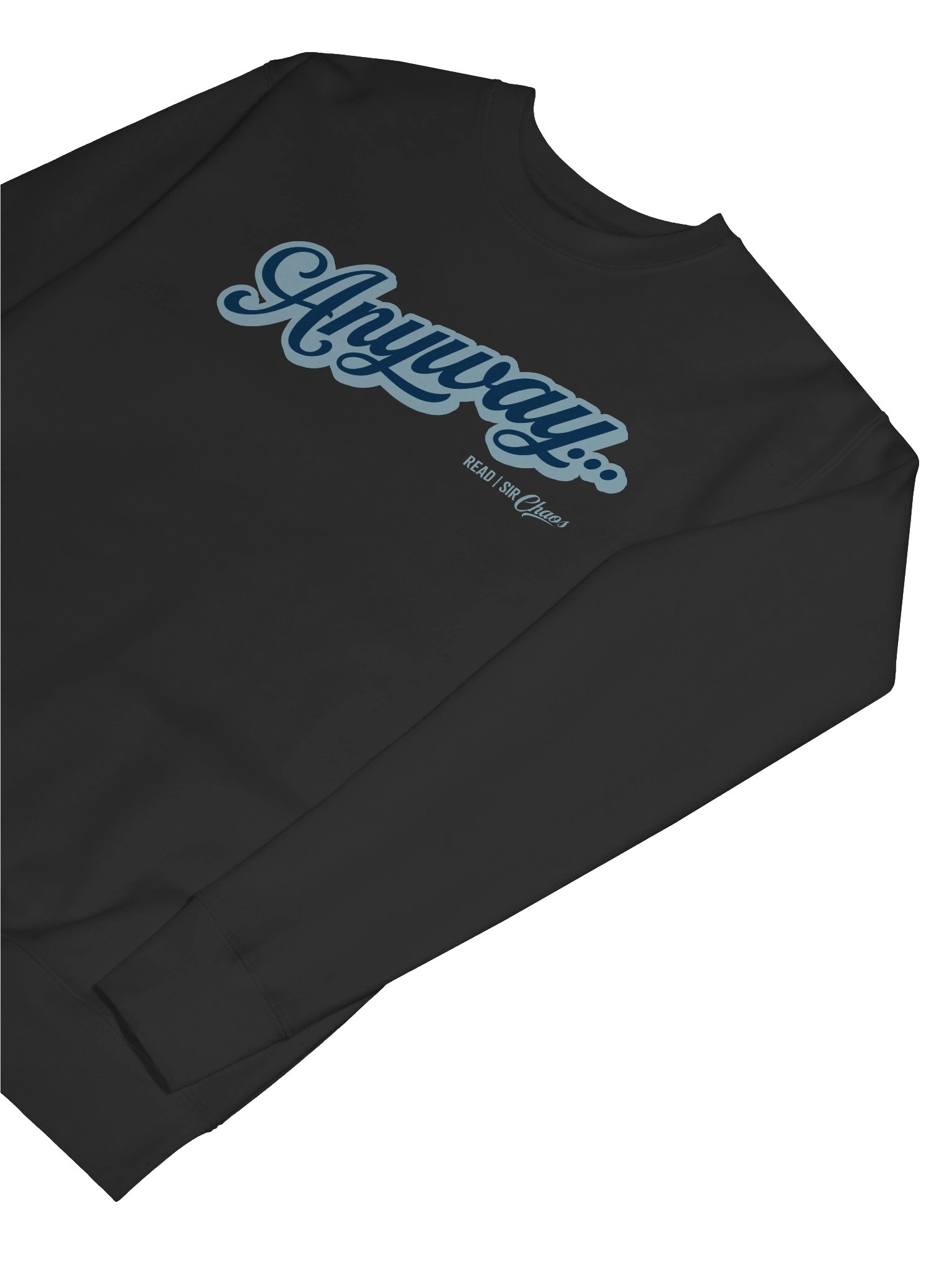 Anyway... Sweatshirt (Blue on blue solid) product image (33)