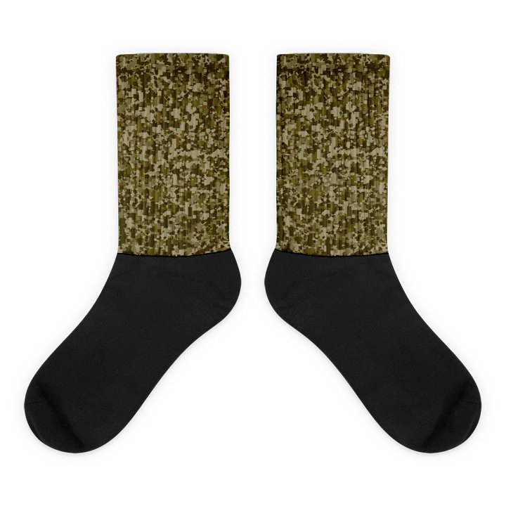 Camo Comfort: Black Foot Sublimated Socks product image (1)