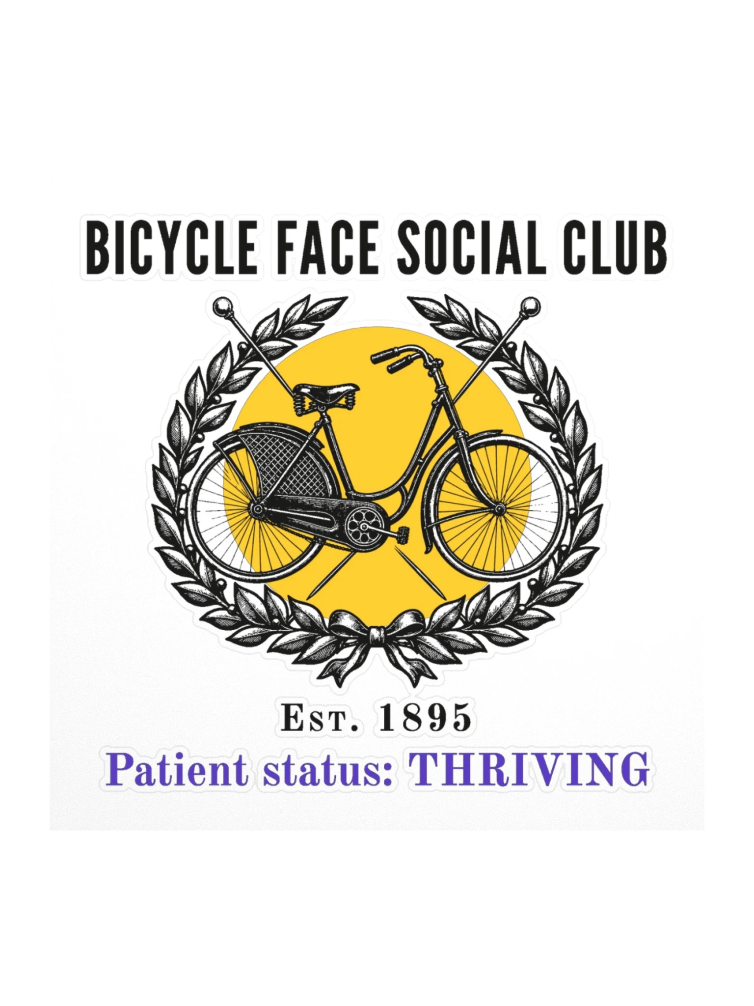 Bicycle Face Social Club Sticker product image (1)