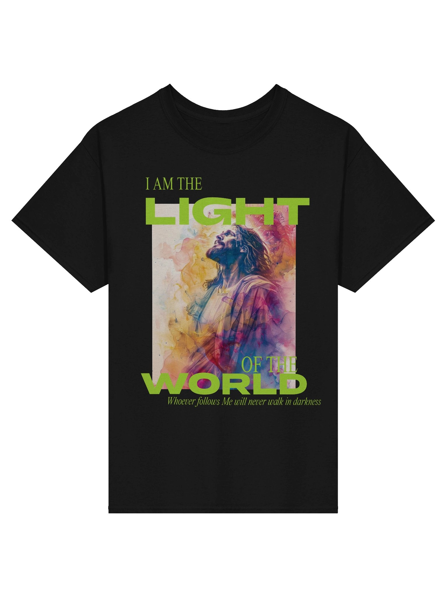 Light of the World Tee - Jesus Christ John 8:12 Bible Verse T-Shirt, Christian Savior Light of the World Shirt product image (1)