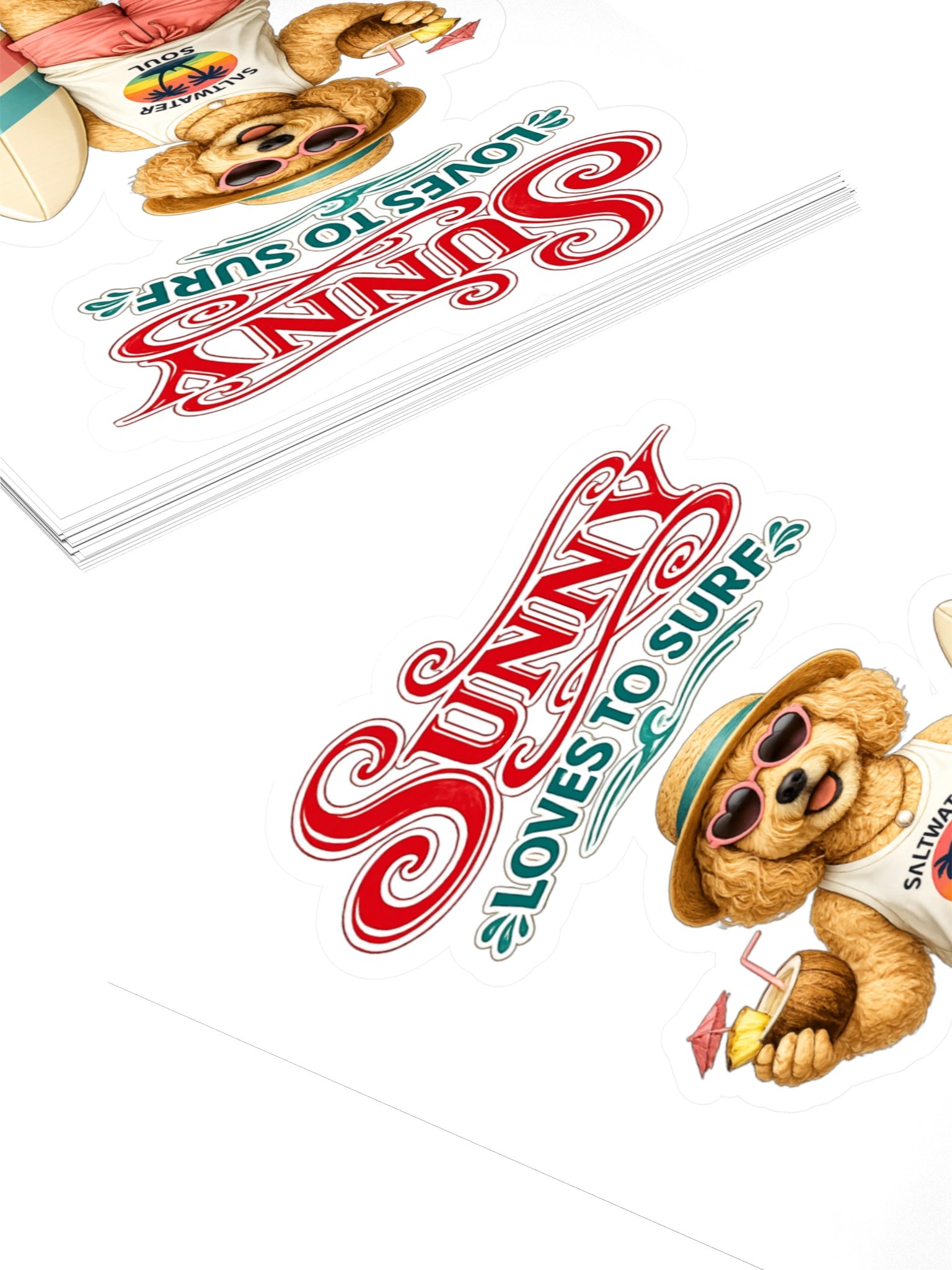 Sunny Loves to Surf Sticker product image (4)