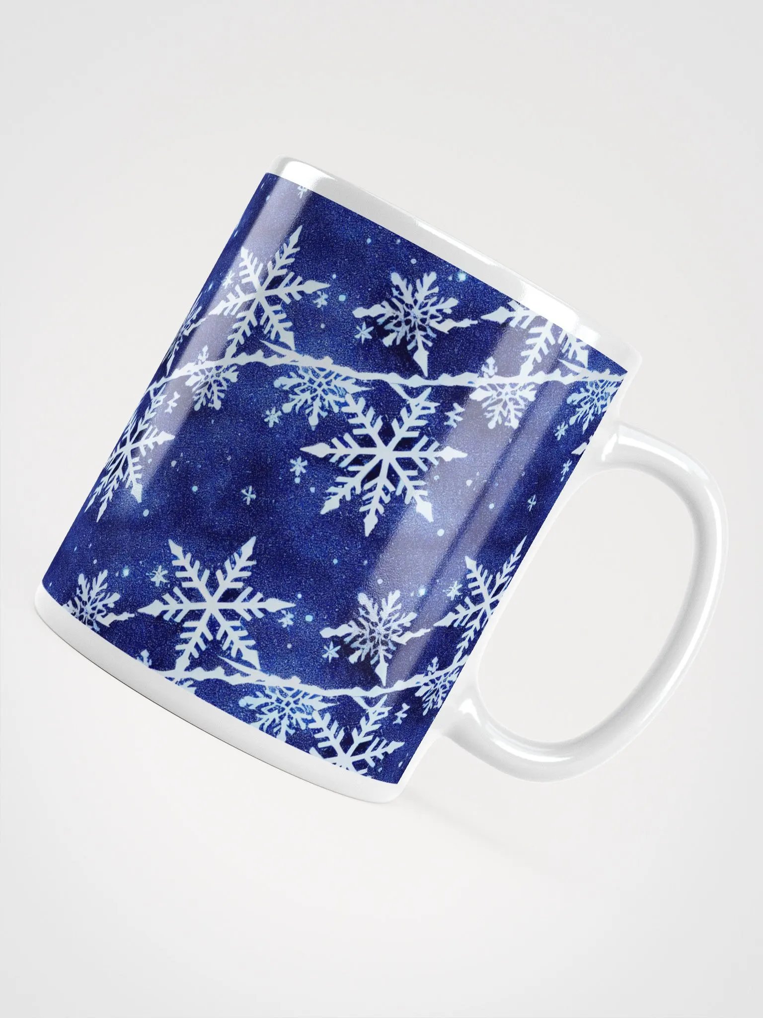 Indigo Blue Snowflake Mug product image (4)