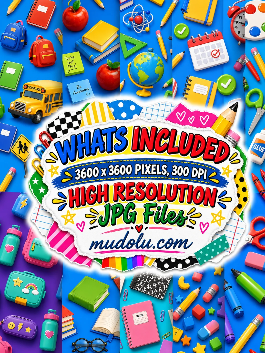 5000 School Digital Papers, Back to Classroom Scrapbook Mega Bundle product image (2)