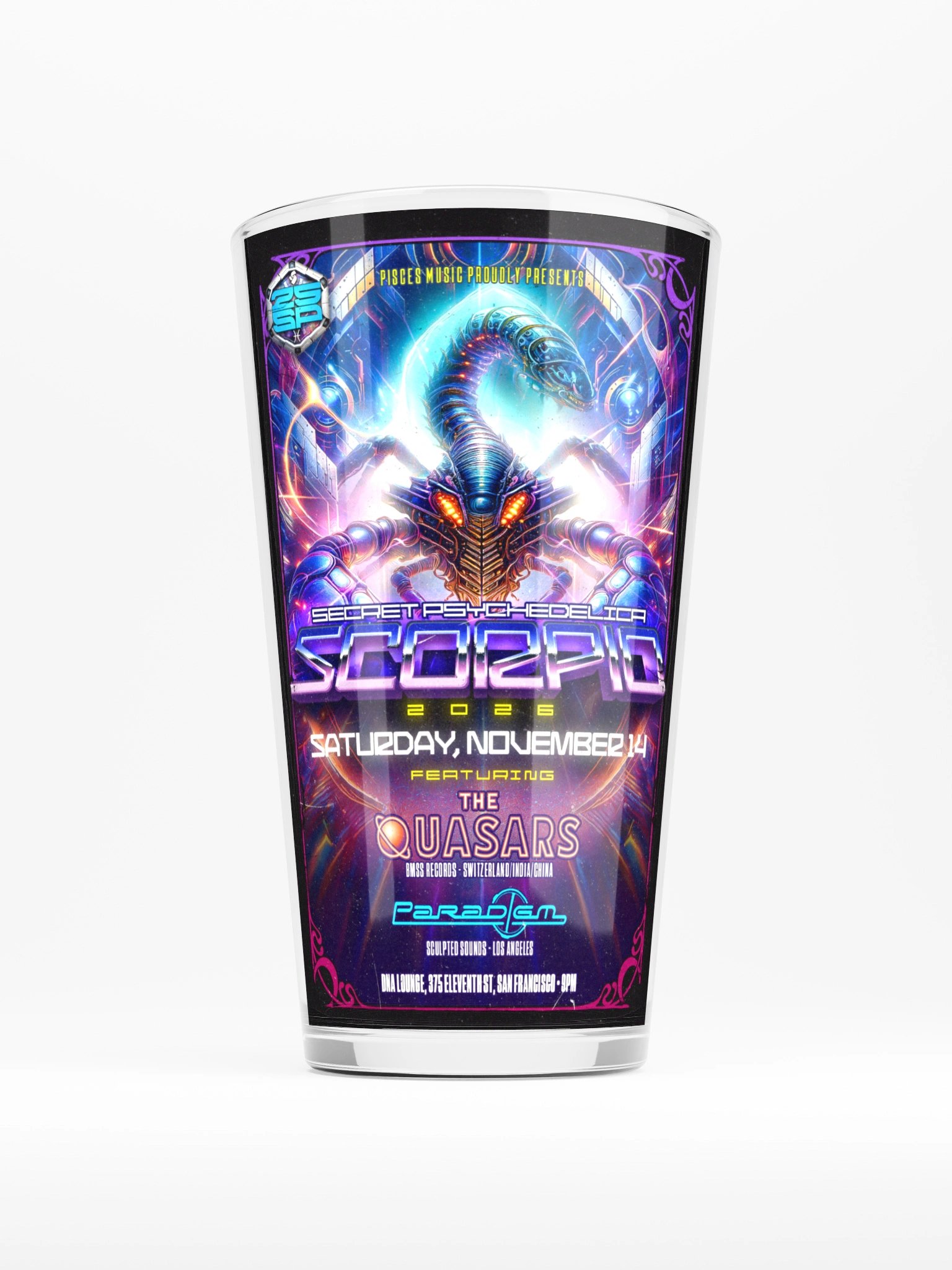 Scorpio 2026 Shaker Pint Glass product image (1)