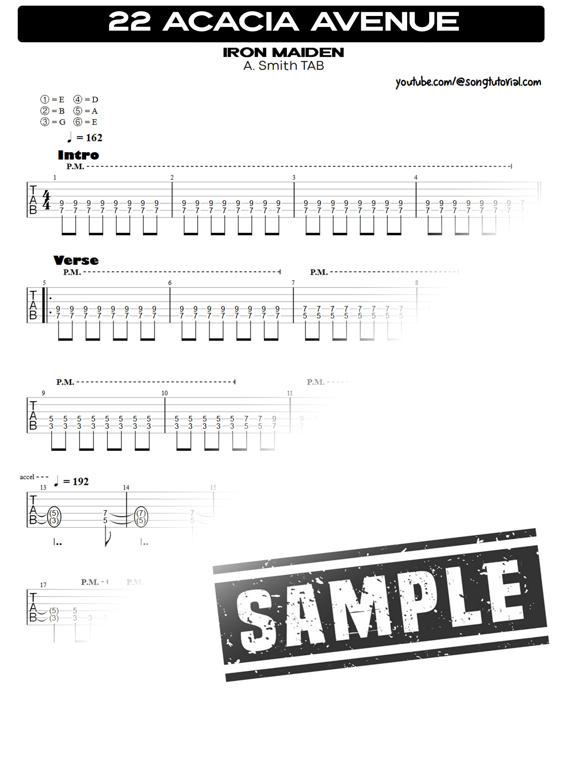 22 Acacia Avenue PDF TAB + Backing Track MP3 product image (2)