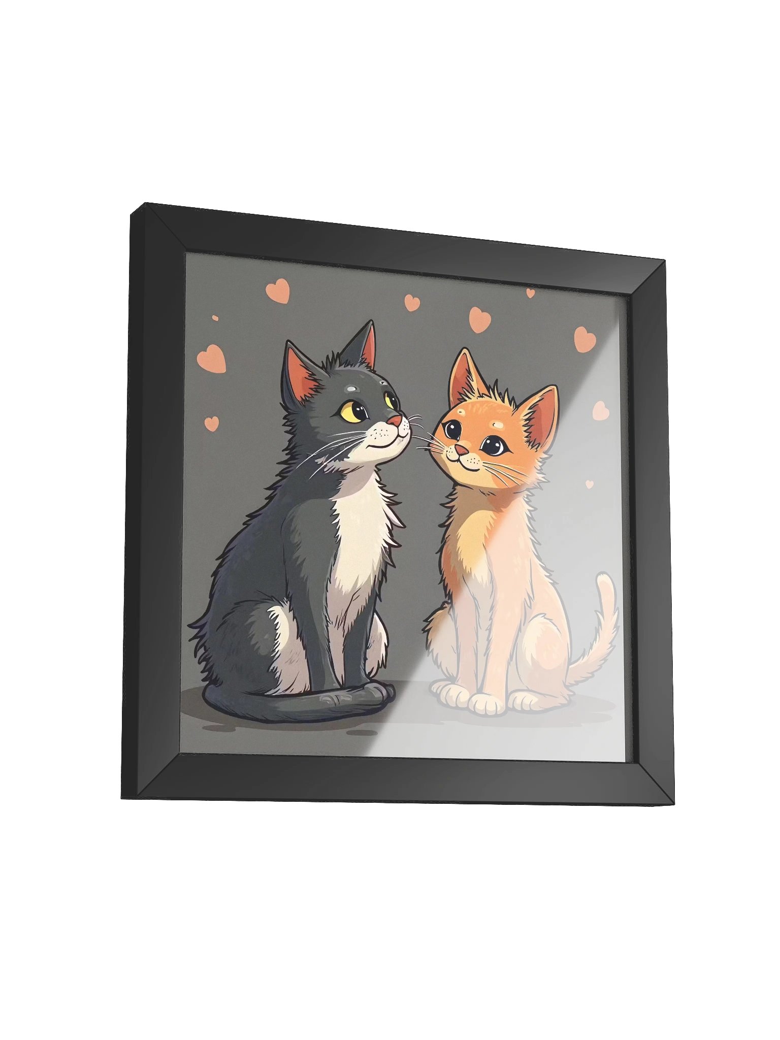 Cat Love Framed Matte Poster – Premium Ayous Wood Frame product image (14)