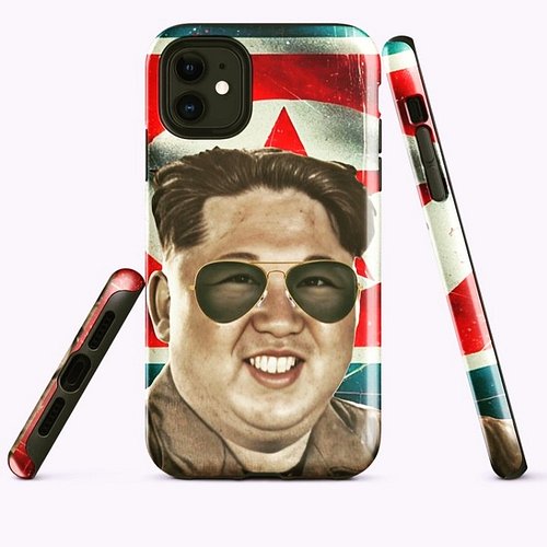Protect your iPhone® with leader Kim Jong Un Rebel Star Tough Case, featuring a bold design inspired by strength and resilien...