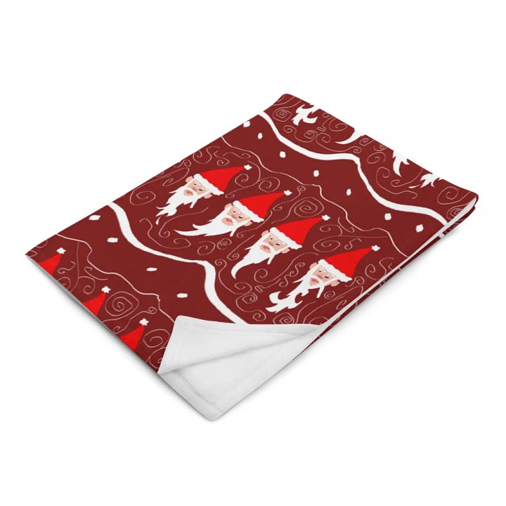 Bearded Santa Pattern Throw Blanket product image (14)