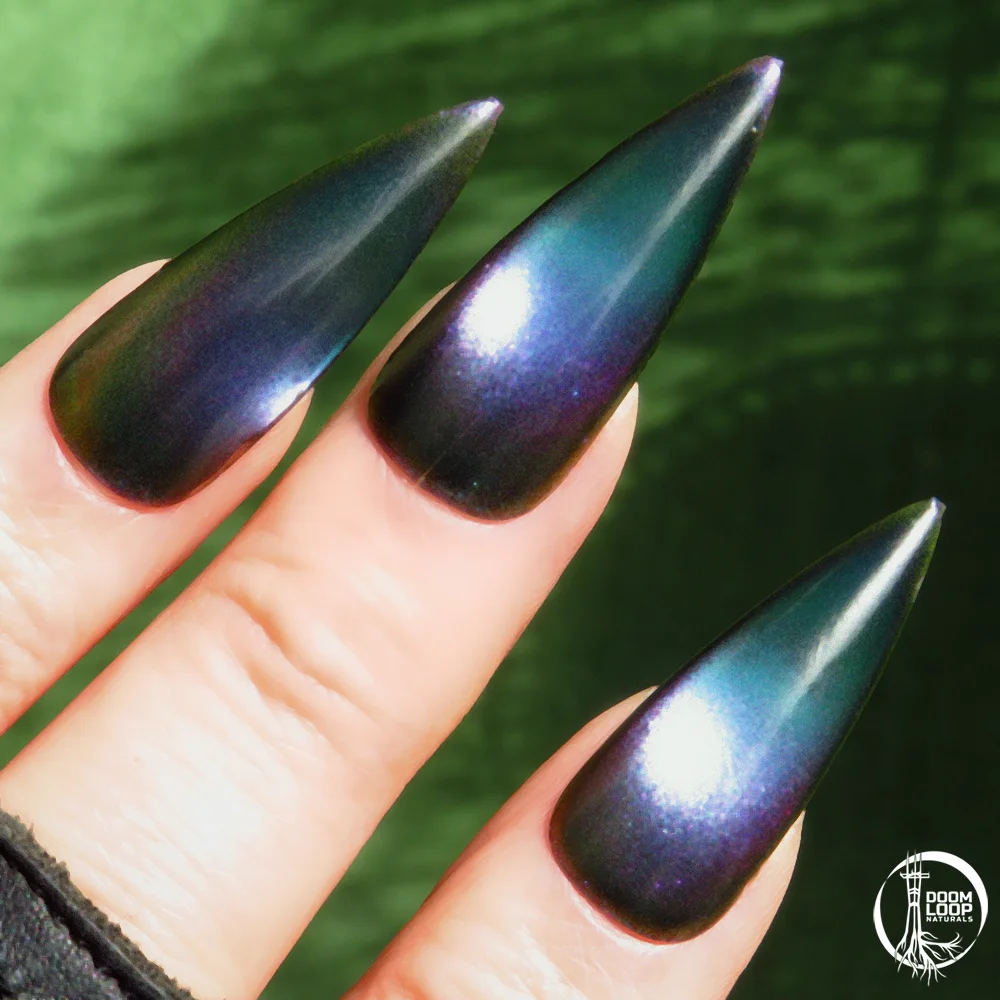 POOL MOOD - Green Teal and Violet High Contrast Magnetic Nail Polish product image (4)