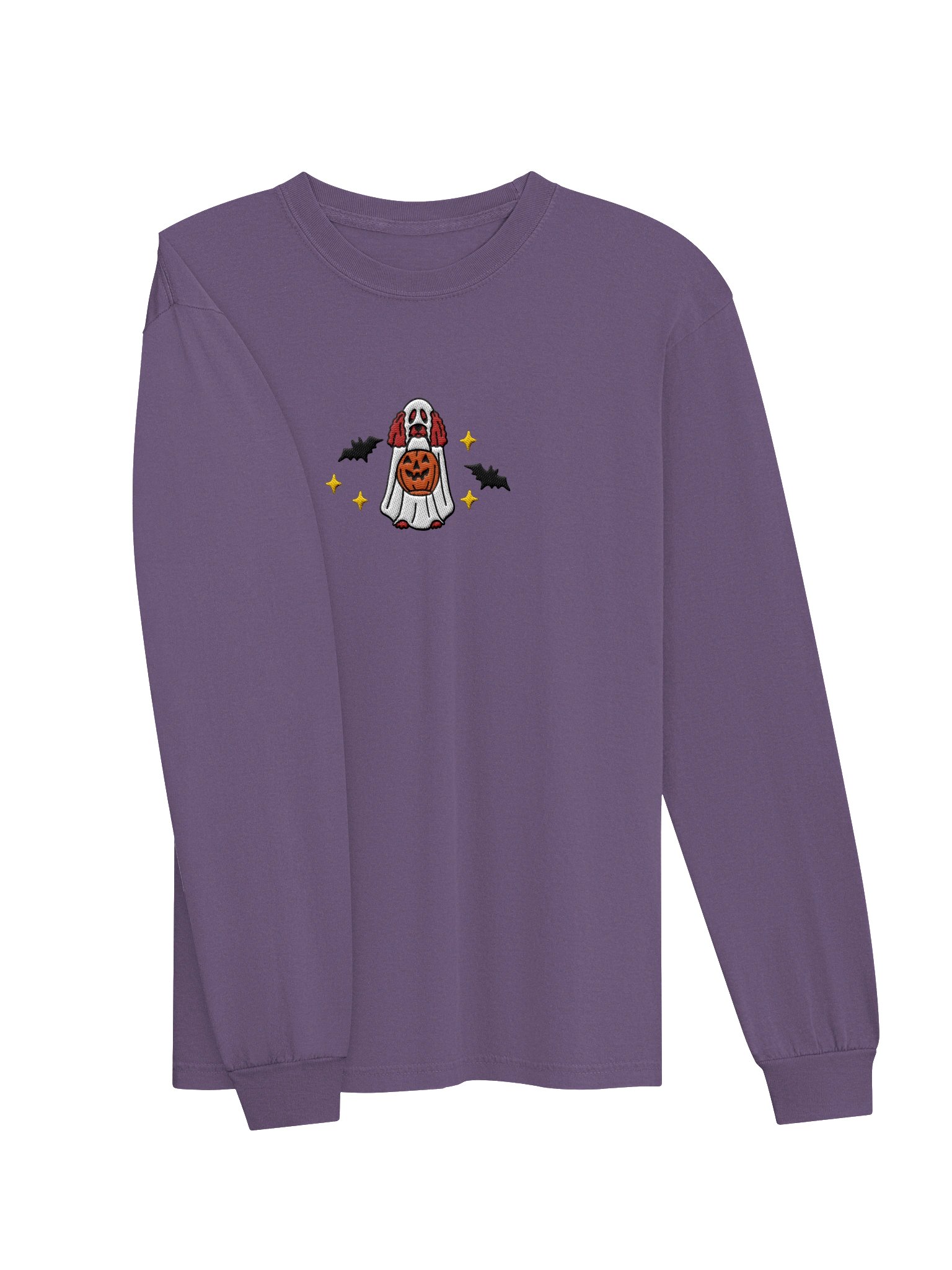 Halloween Miniature Poodle(Red) Embroidered Long-Sleeve T-Shirt product image (19)