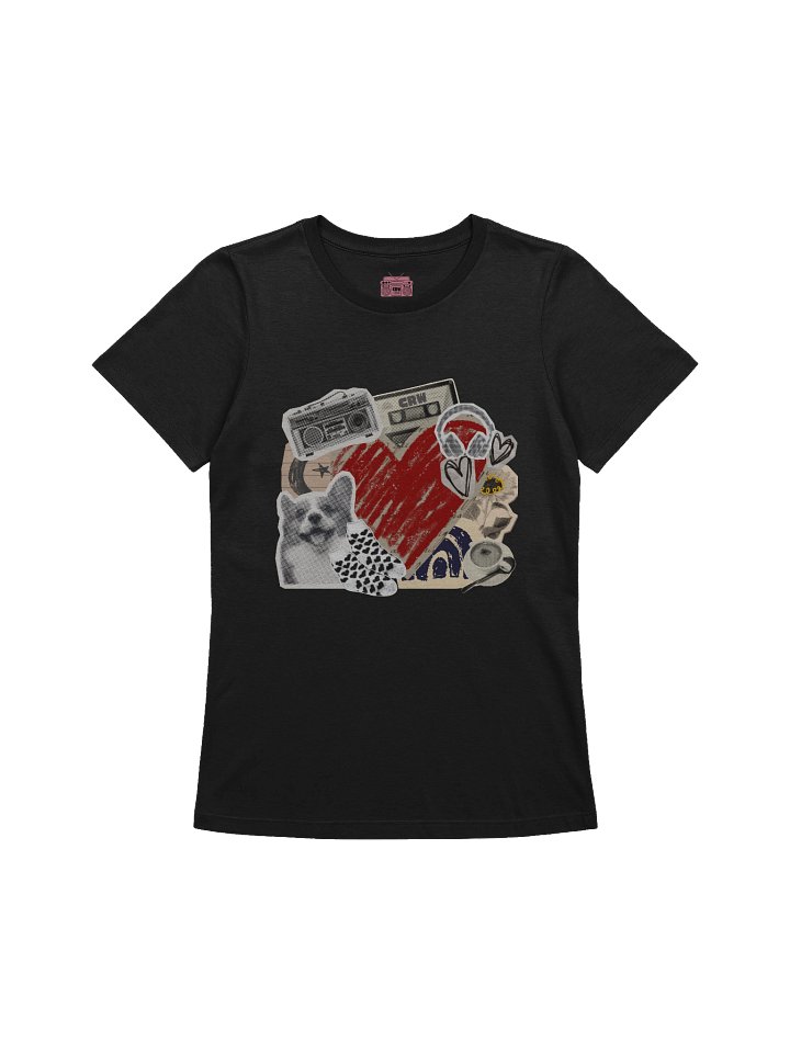 The "Nostalgic Collage" Relaxed Tee - Corgi & Binder-Doodle Edition product image (1)