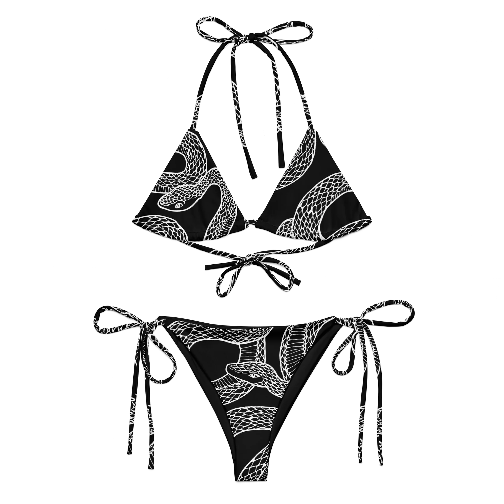 Serpentine String Bikini in White product image (1)