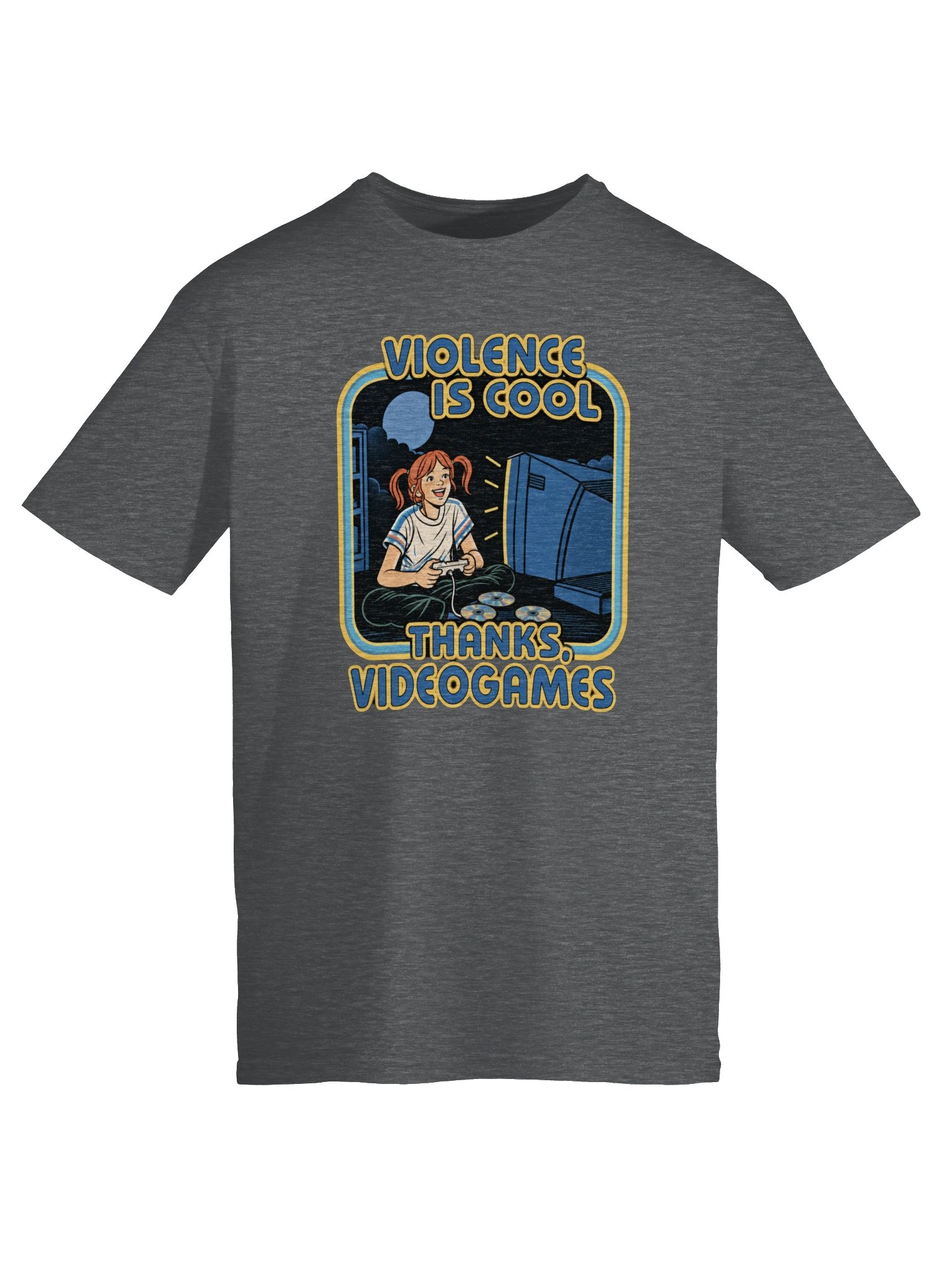 "Violence Is Cool" Retro Gamer Unisex Tee | Inspired by Cal Hampton's Look in GTA VI product image (35)