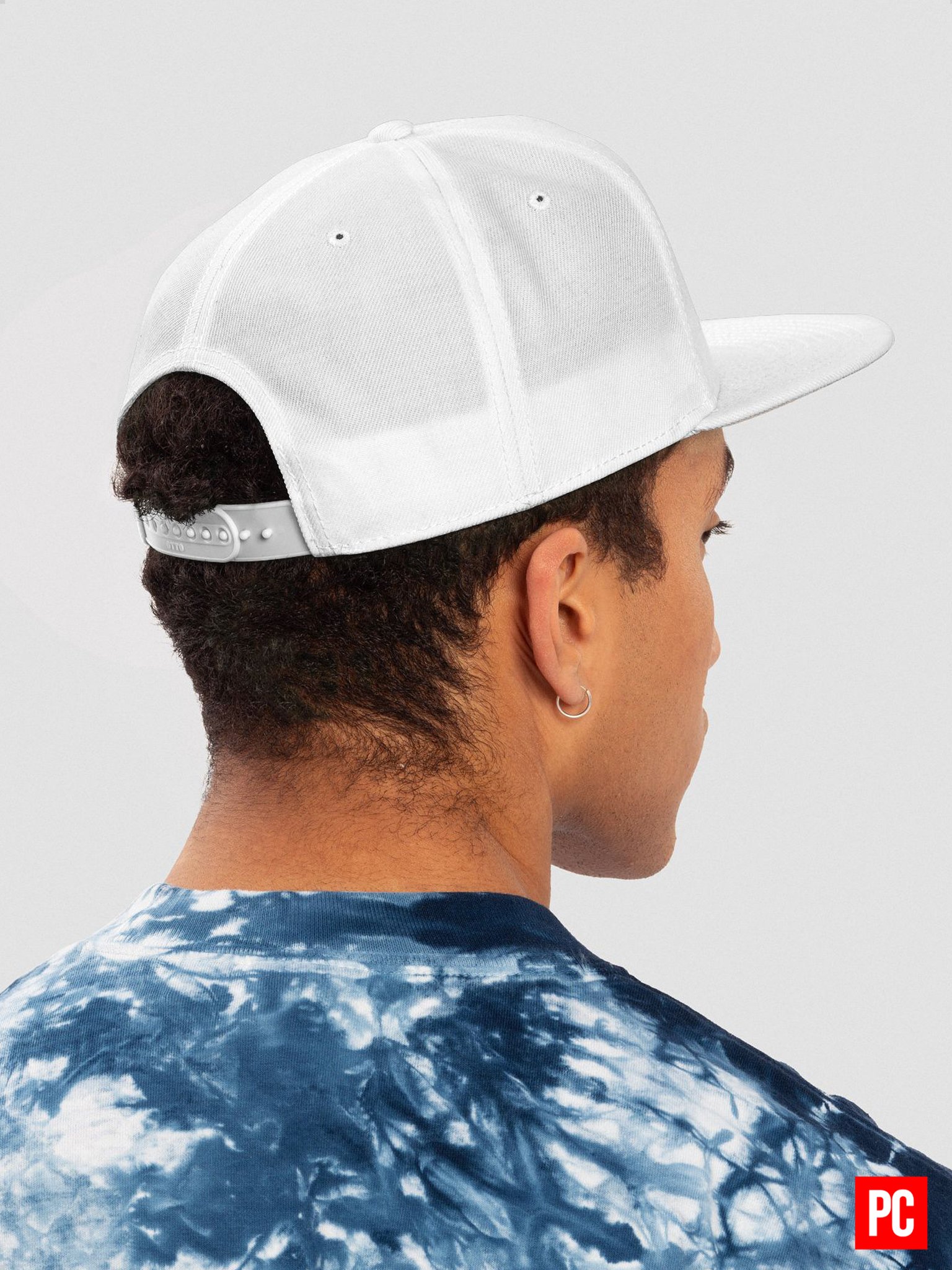 Plain Color White Wool Blend Snapback Cap product image (3)