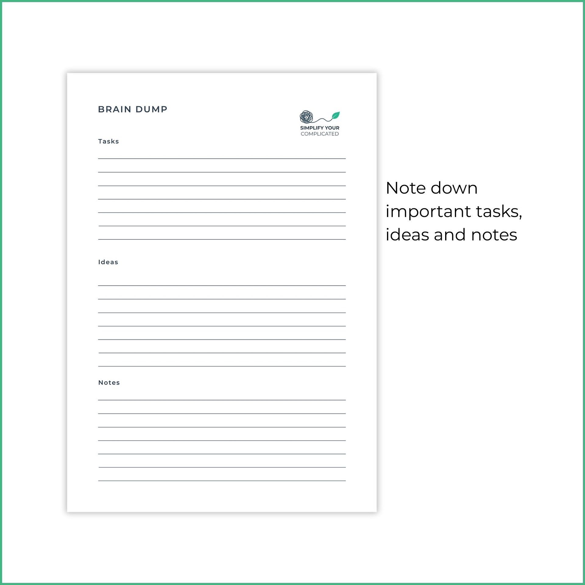 Brain Dump Tracker product image (2)