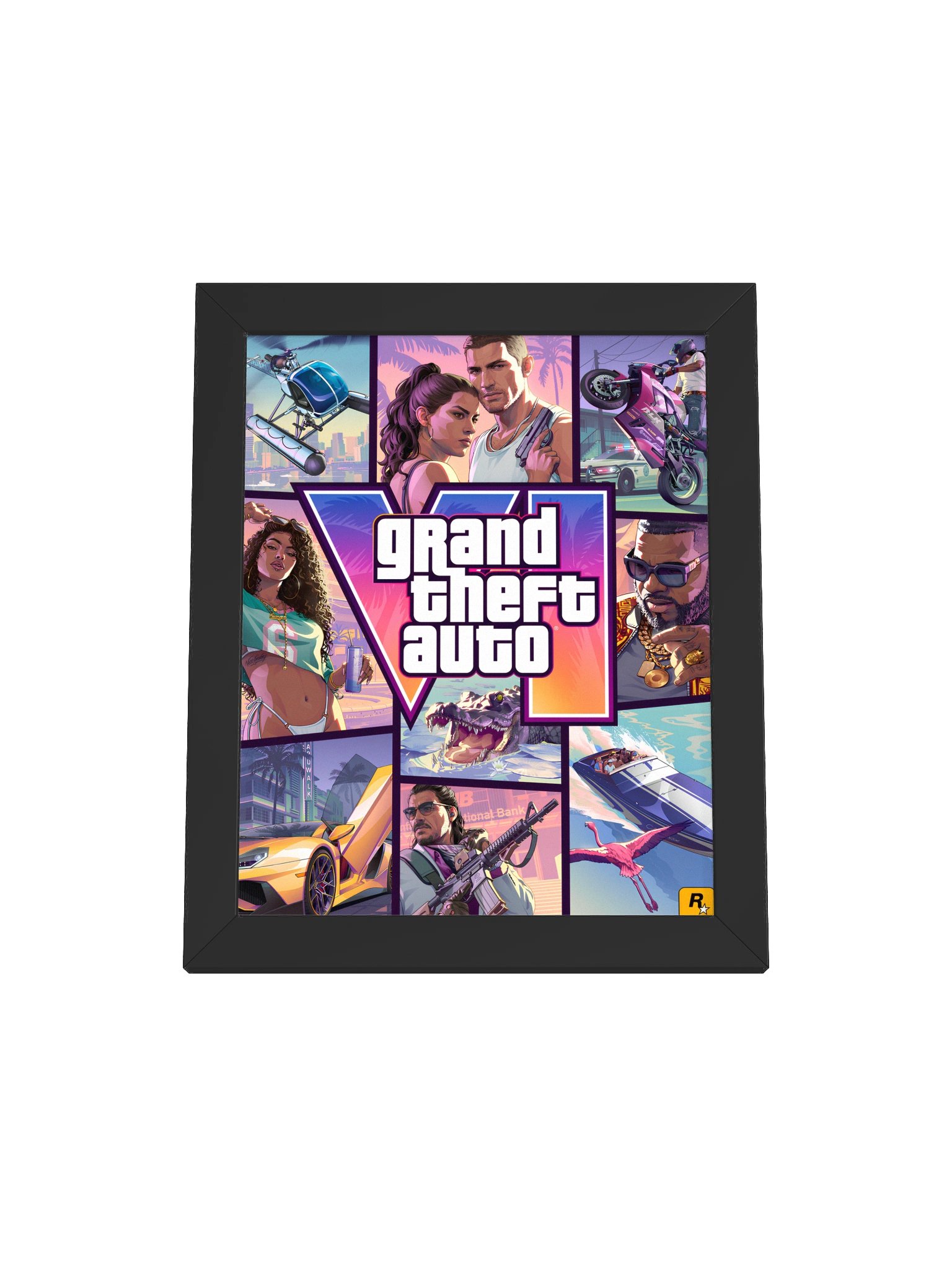 GTA VI Cover Art Framed Poster | GTA 6 Poster - Fan Design product image (1)