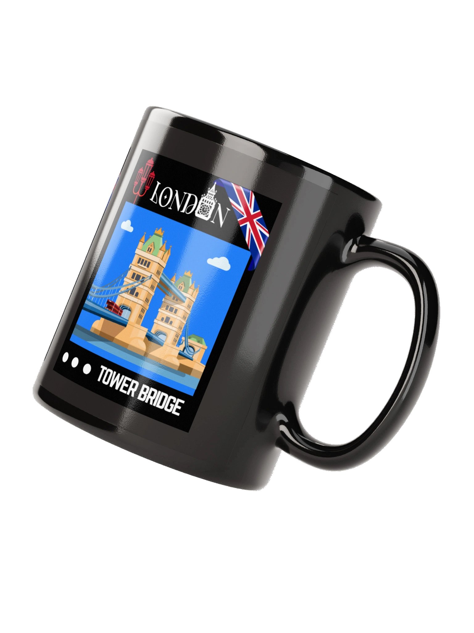 London Tower Bridge Black Glossy Mug product image (7)