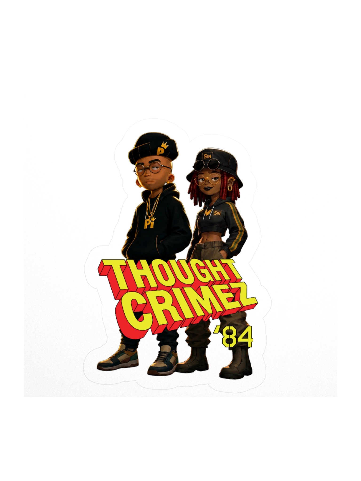 Thought Crimez ’84 DYNAMIC DUO Streetwear Sticker product image (3)