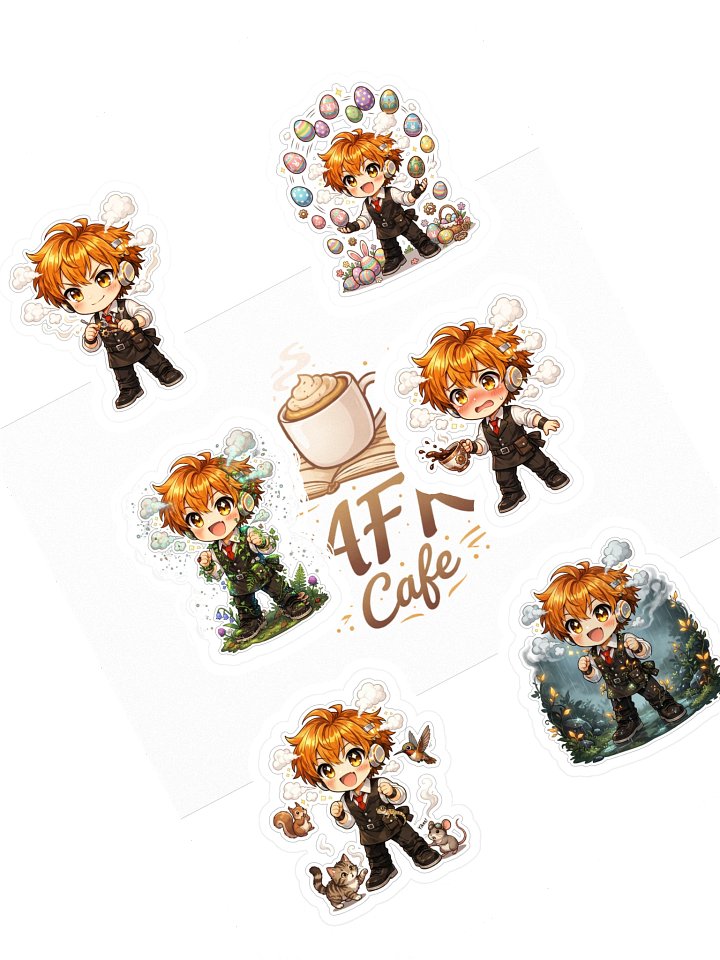 AFK Cafe | Sebastian Steam Sticker Sheet ♨️☕ product image (1)