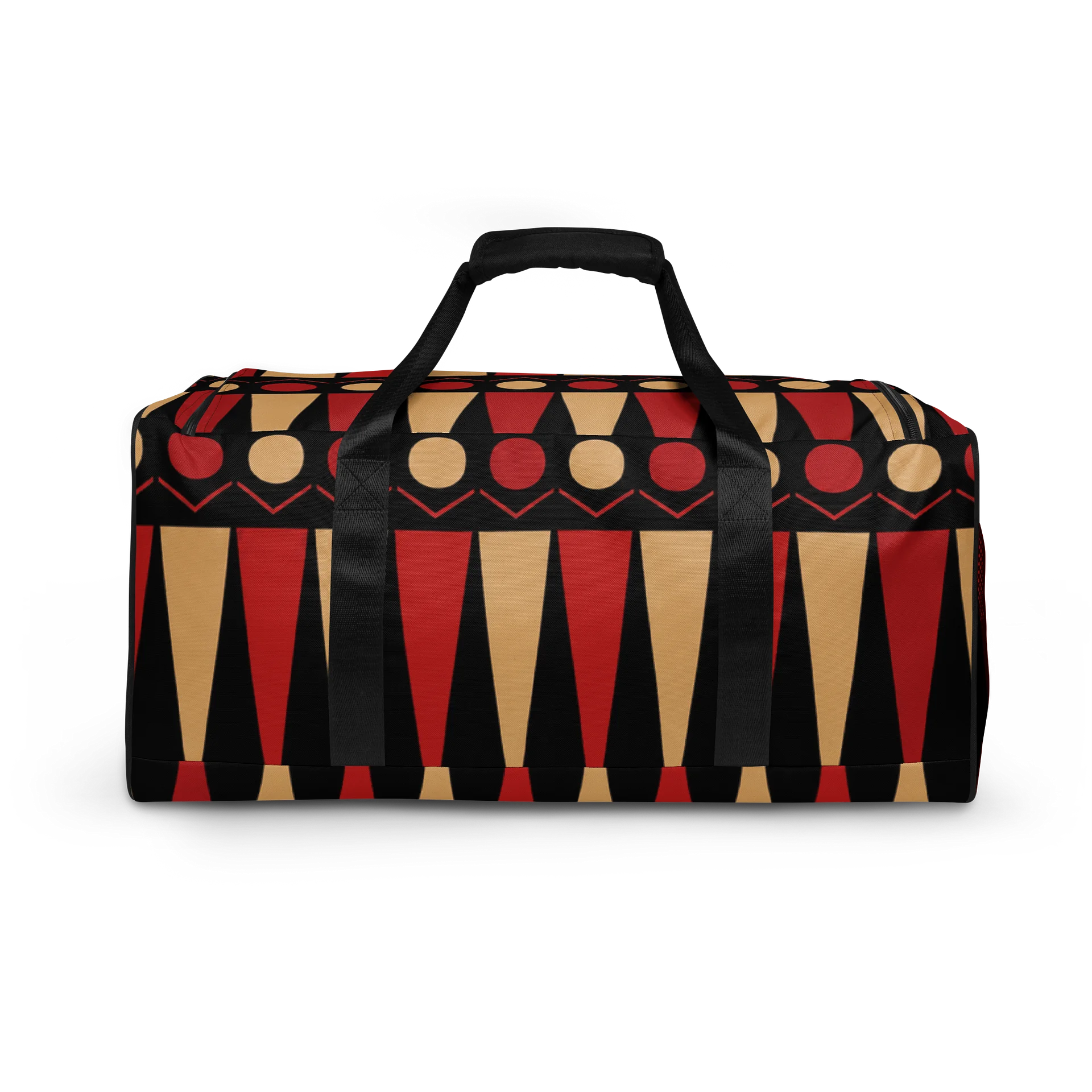 Geometric Red & Beige Pattern Duffle Bag product image (4)