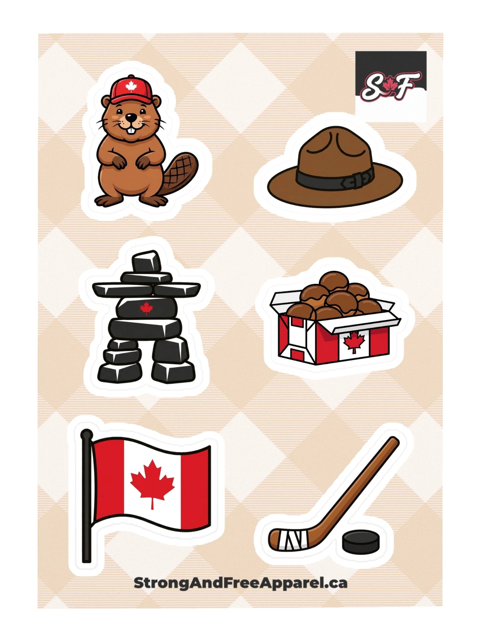 Canada Icons Kiss Cut Sticker Sheet #2 product image (3)
