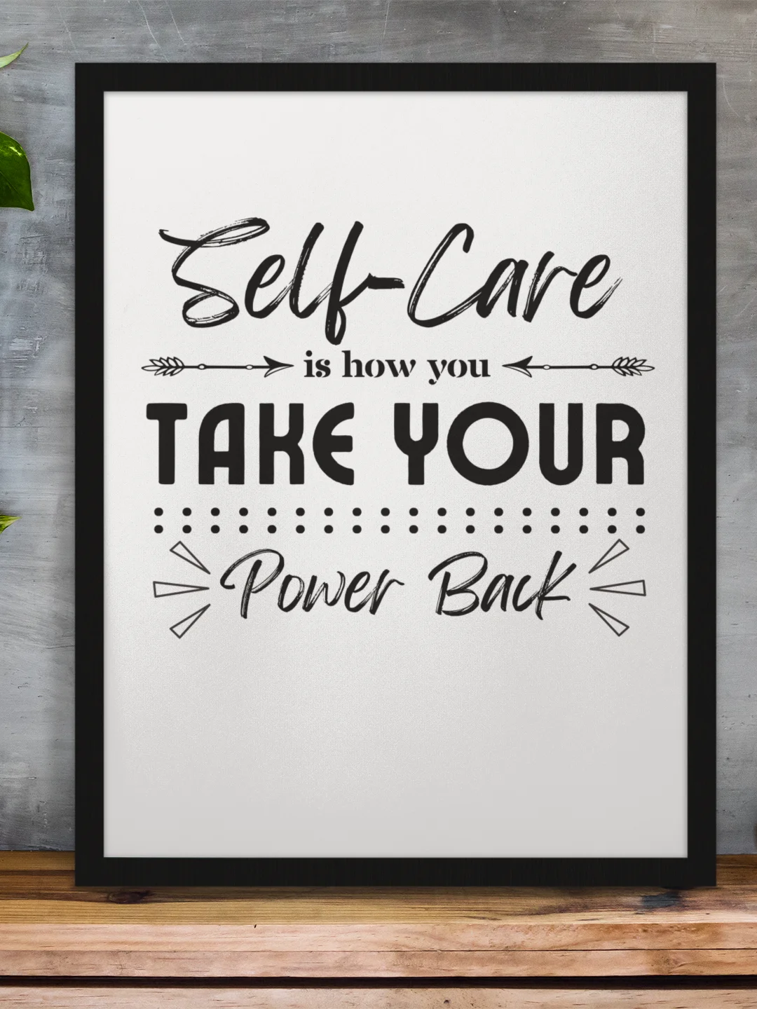 Self-Care Inspirational Eco-Friendly Framed Poster. product image (3)