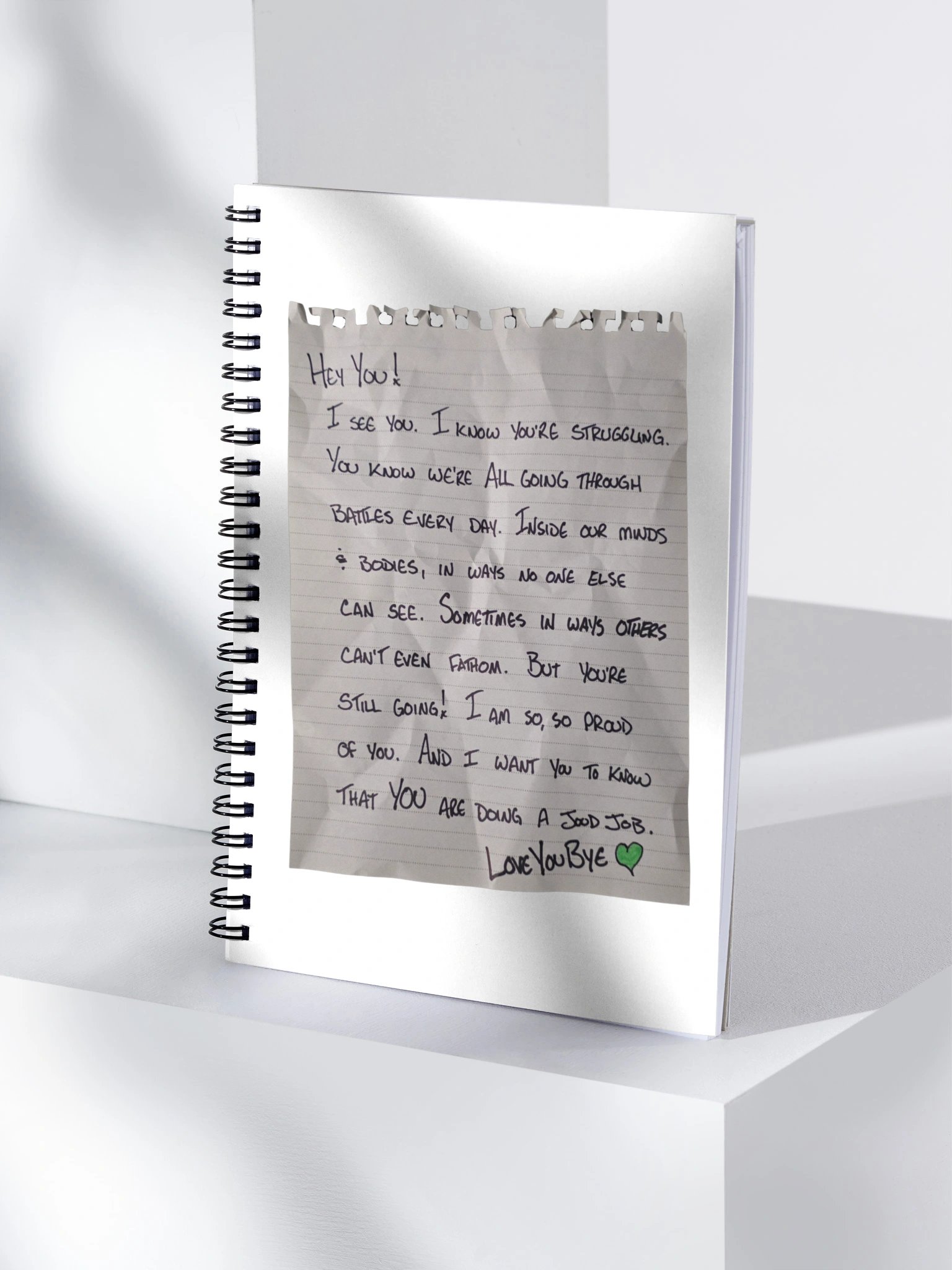 LoveYouBye💚 "Sign Off" Spiral Notebook product image (4)