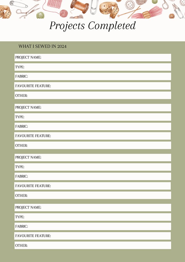 Sewing Year Planner 2025: Your Ultimate Digital Sewing Companion product image (2)