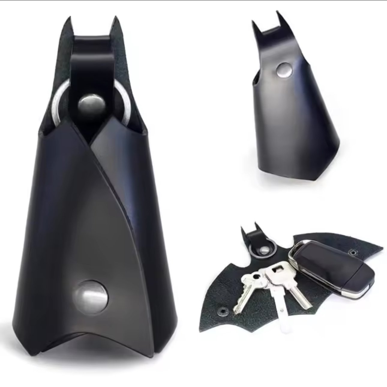 Batman Key cover Leather Keychain Key Holder Waist Bat Car Keys Keyrings Case product image (2)