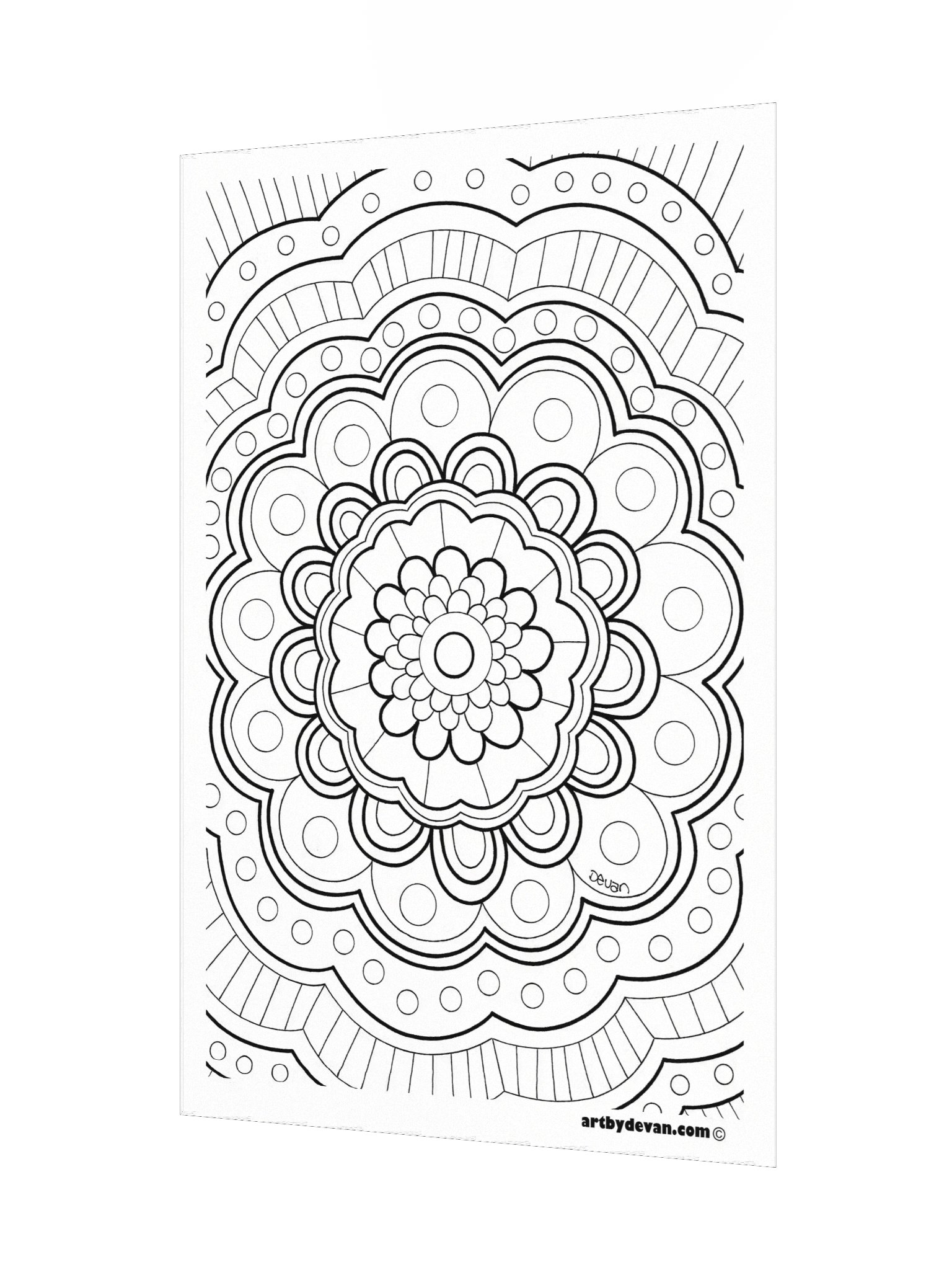 Color Your Own Art: Flower Mandala product image (3)