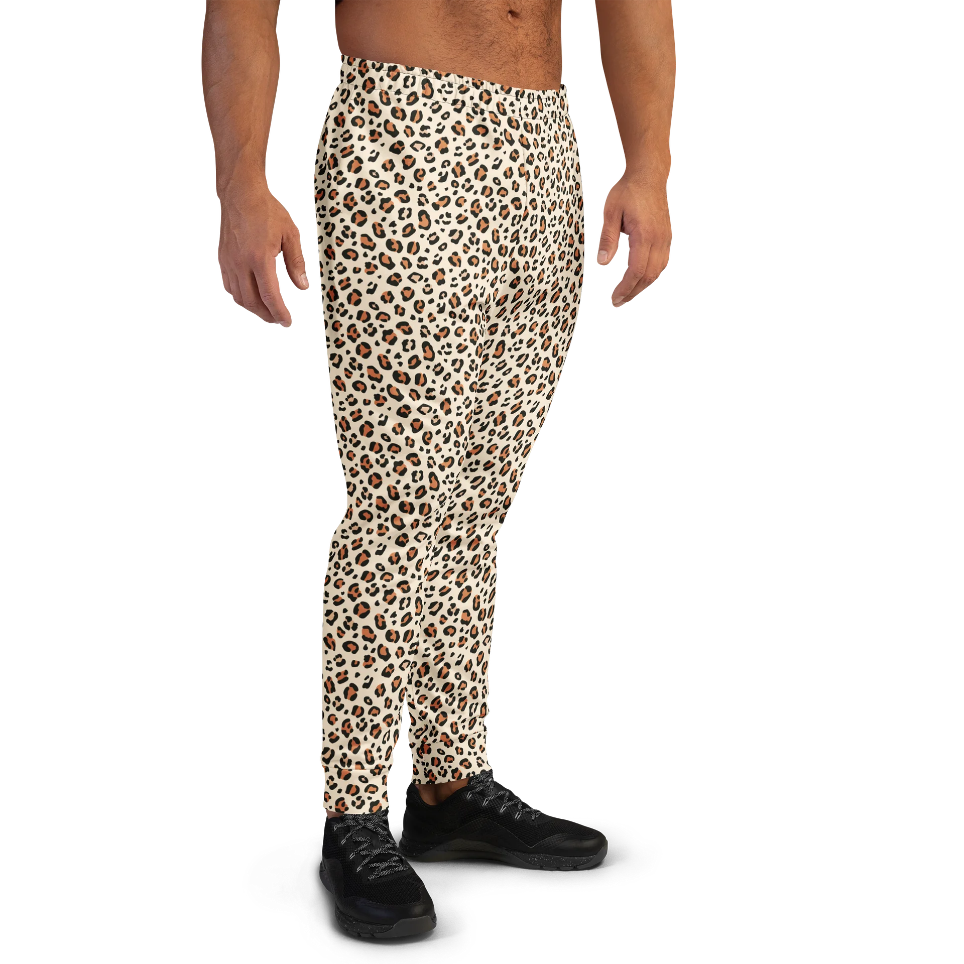 Comfortable Men's Joggers Bold Brown Leopard Print product image (4)