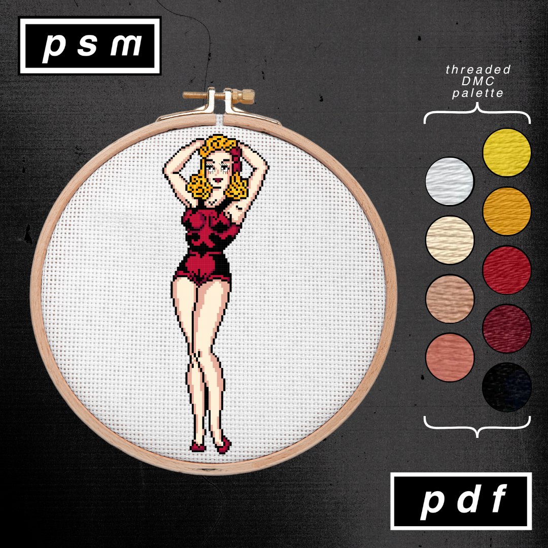 Sailor Jerry Red Swimsuit Pin Up Pattern product image (3)
