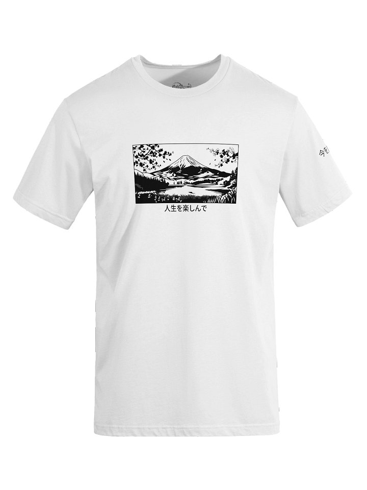 𝓝𝓲𝓰𝓱𝓽𝓓𝓻𝓮𝓪𝓶 ✕ Fuji 富士山 "Stencil Black" T-SHIRT - 𝓟𝓻𝓮𝓶𝓲𝓾𝓶 product image (1)