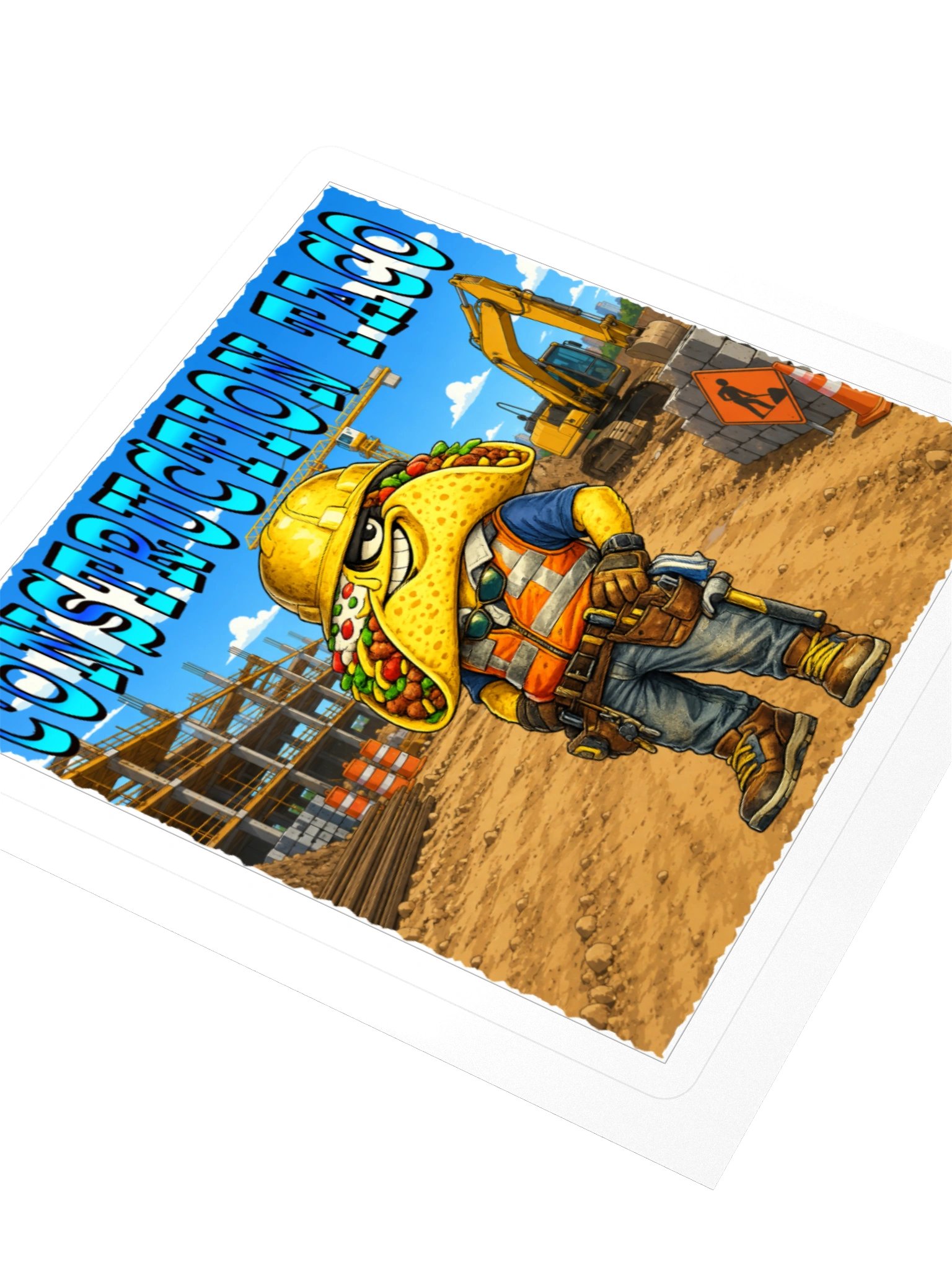 Construction Taco Kiss Cut Sticker Taco Family product image (7)