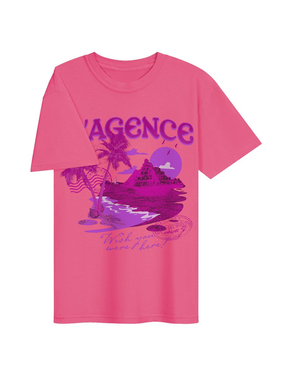 Wish You Were Here! Heavy T-Shirt - Pink product image (3)