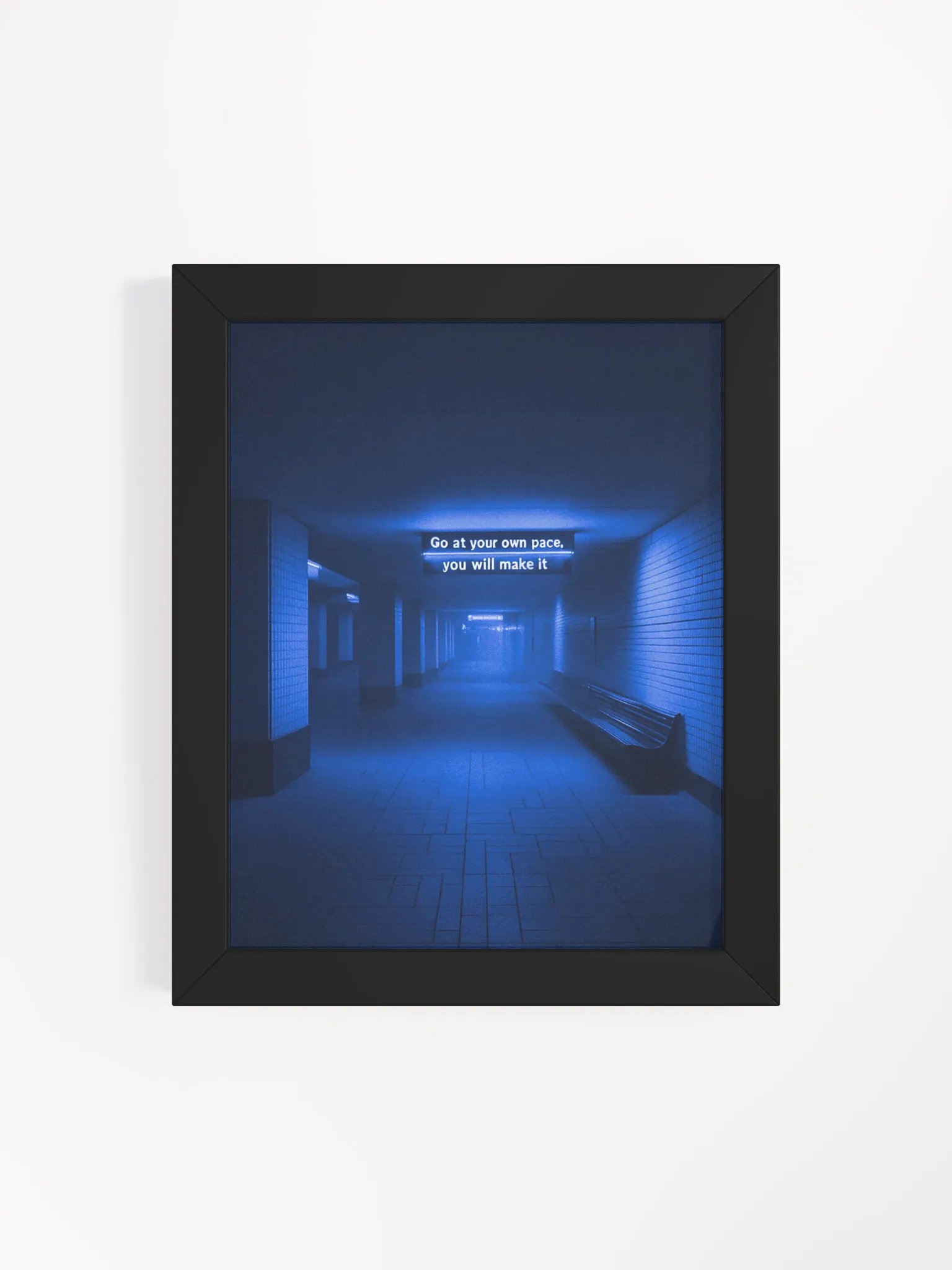 "Go at your own pace" Framed Poster product image (4)