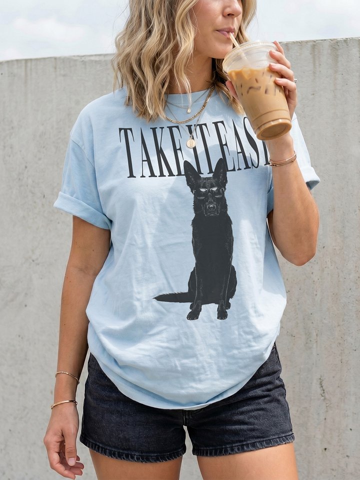 Take It Easy '90s Pop Vintage-Style T-Shirt for German Shepherd(Black) Lovers product image (2)
