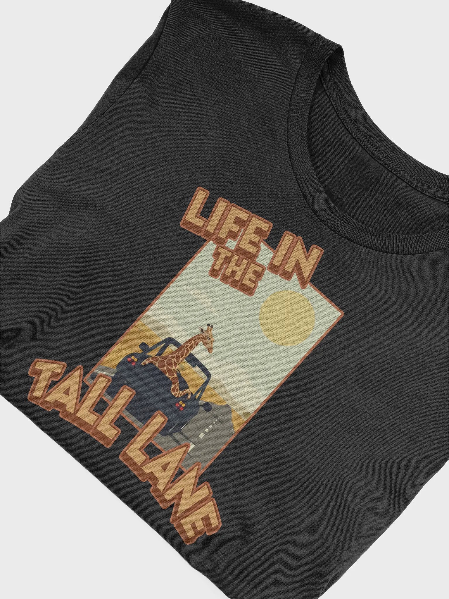 Funny Giraffe T-Shirt - Life in the Tall Lane Animal Pun Road Trip Humor Gift product image (5)