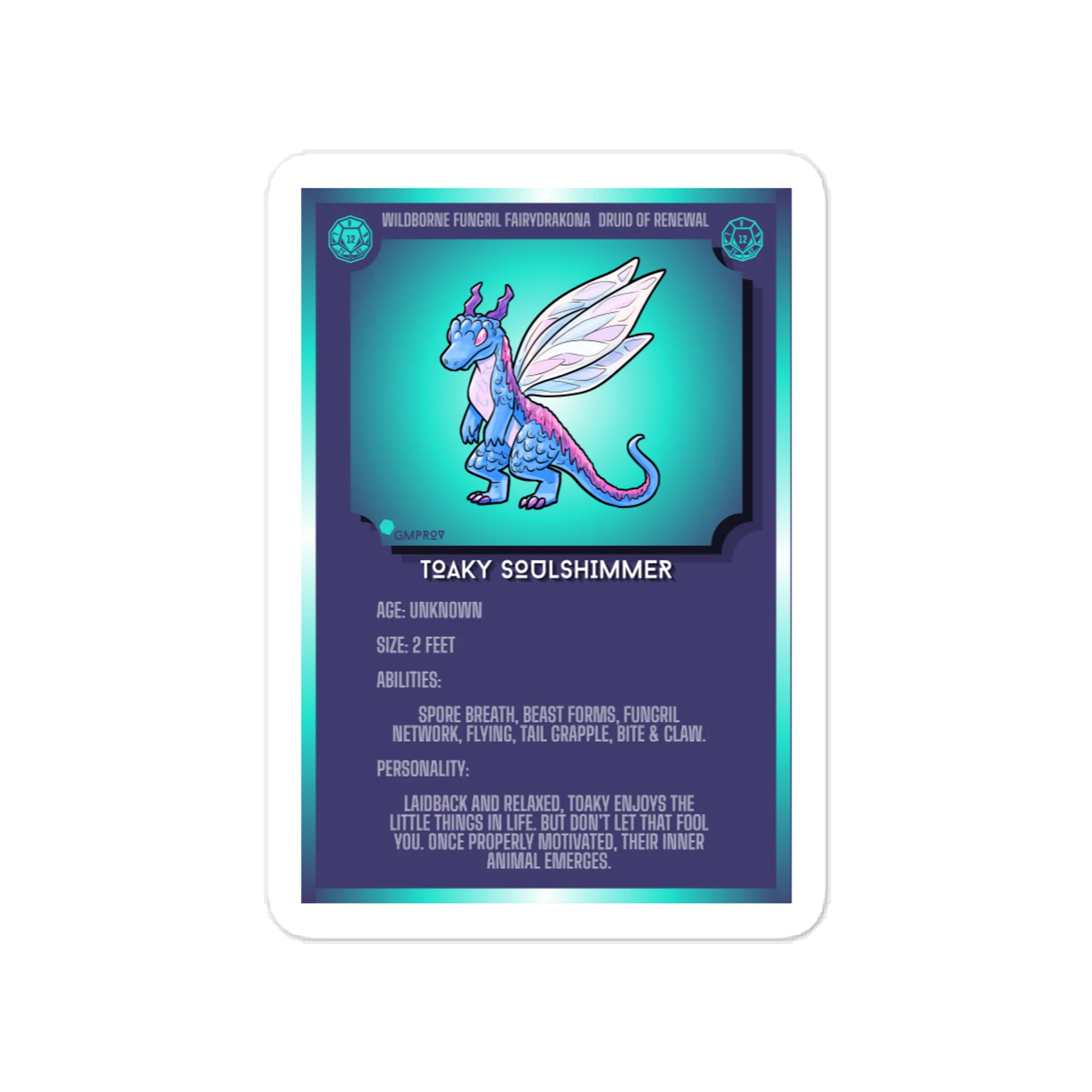 Toaky Soulshimmer Statcard (Vinyl Decal) product image (1)