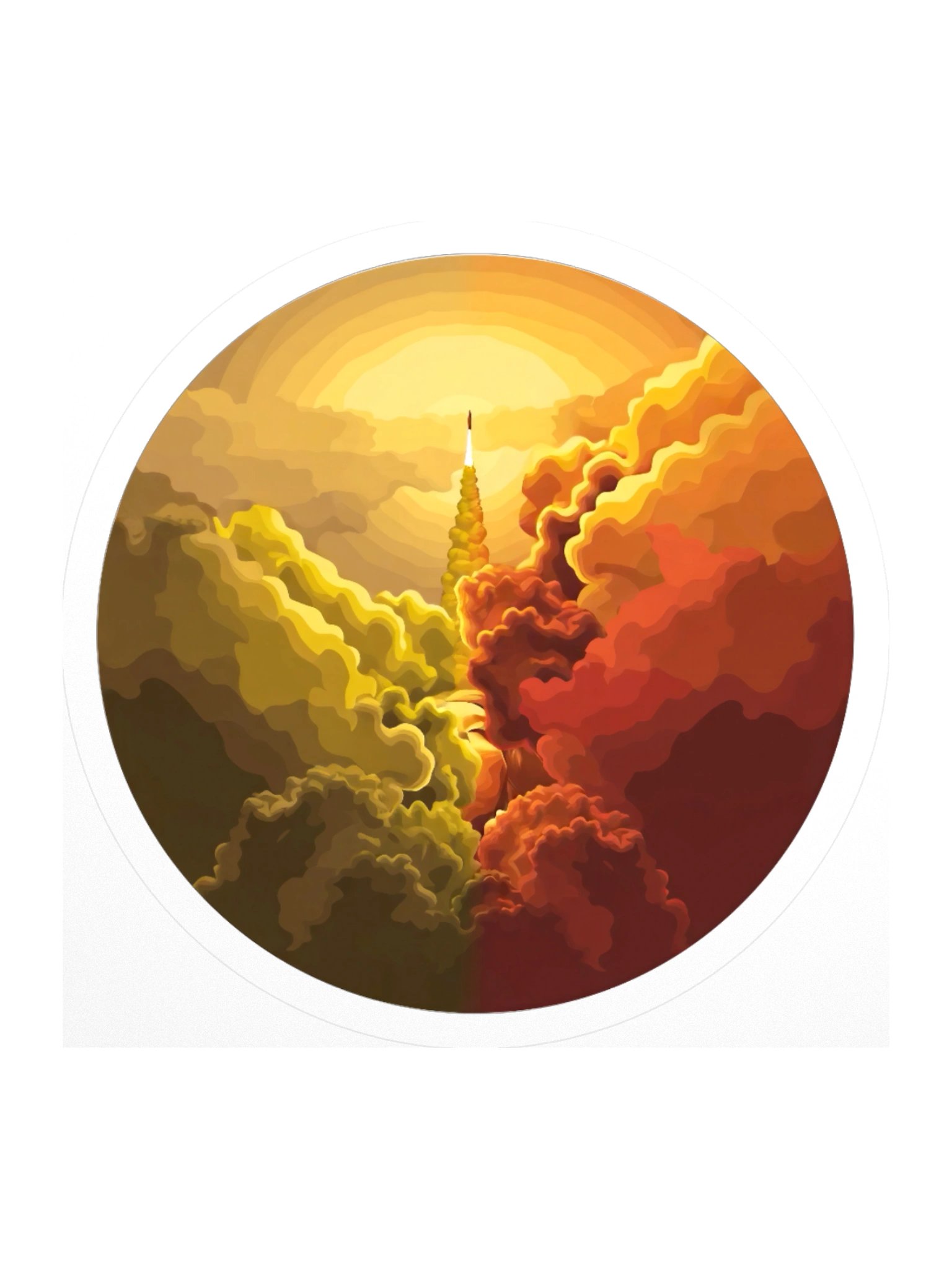 Sunset Liftoff Sticker product image (1)