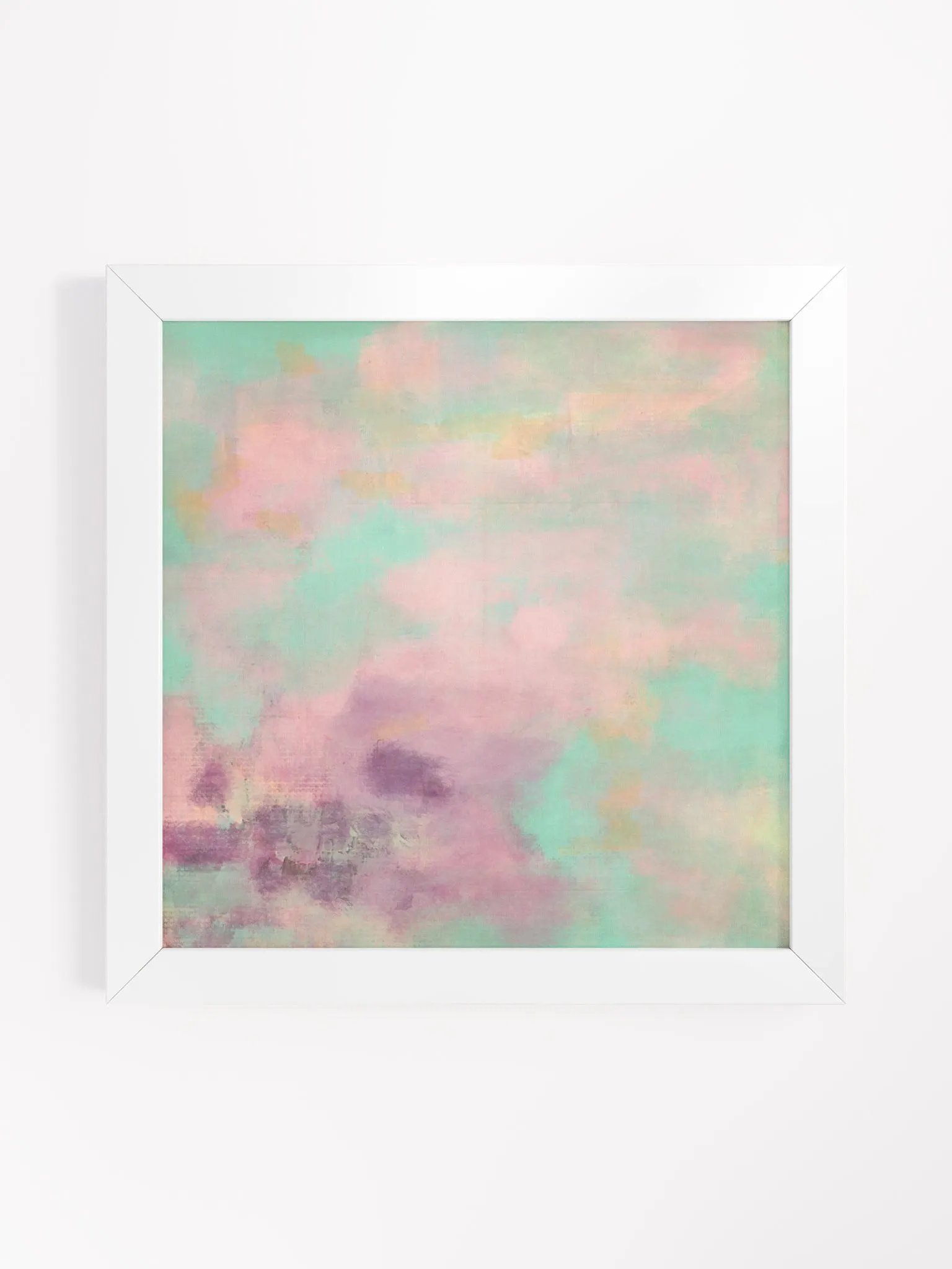Modern abstract lilac, pale pink and teal green print product image (42)